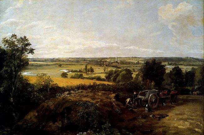 John Constable The Stour-Valley with the Church of Dedham oil painting picture